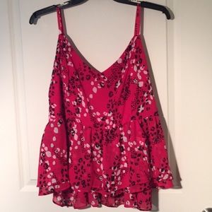 SPRING Pink Chiffon Crop Camisole